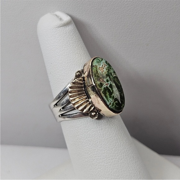 Signed sterling silver ring size 6.25 damele? high grade - Picture 6 of 9